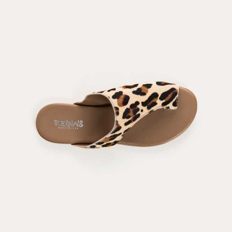 SANDALES MULES REQINS BAO LEOPARD BEIGE